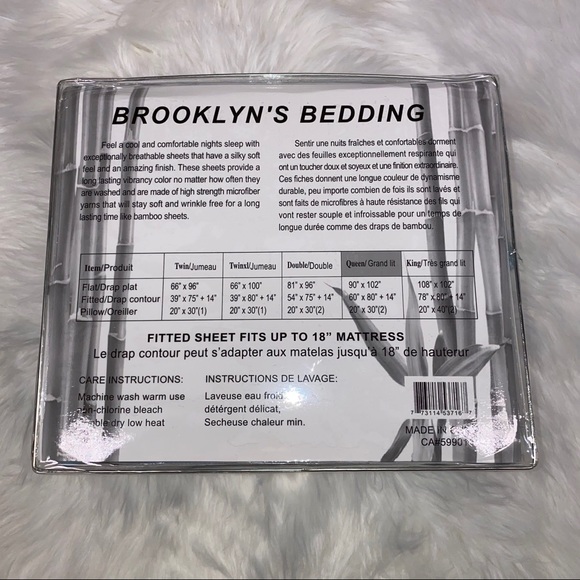 ⭐️SALE⭐️Queen 4pc Charcoal Bedsheets - Picture 5 of 6